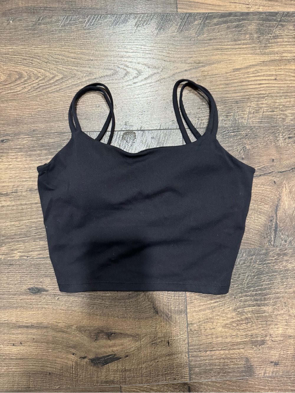 HALARA Black Double-Strap Sports Bra Crop